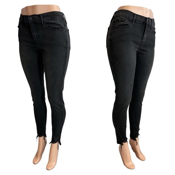 Frame Black Le Skinny de Jeanne Freyed Step Hem Stretch Jeans SZ 29 $228 - Picture 3 of 10